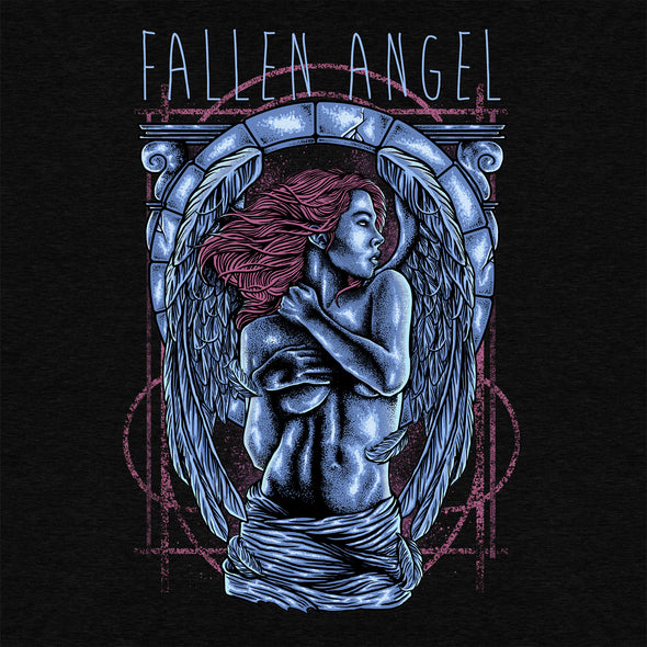 Fallen Angel, Gothic Art, Wings - Women's Relaxed Cotton/Poly Tee