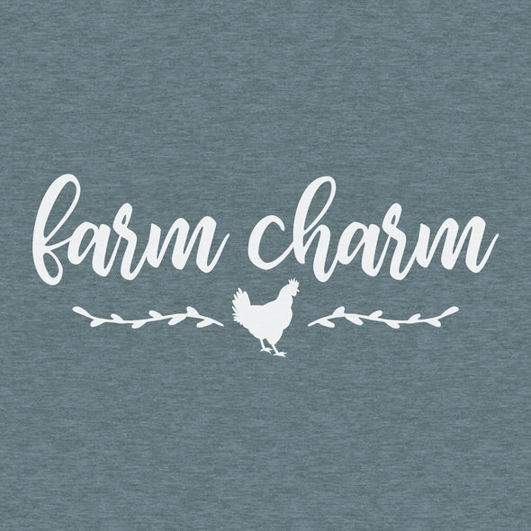 Farm Charm, Homestead, Chicken - Women's Relaxed Cotton/Poly Tee