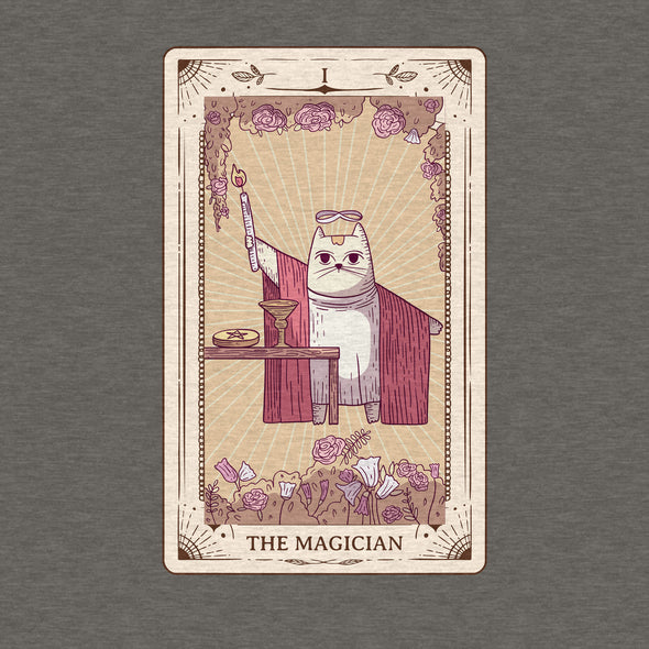 The Magician, Cat Tarot Cartoon - Women's Cotton/Poly Scoop Tee
