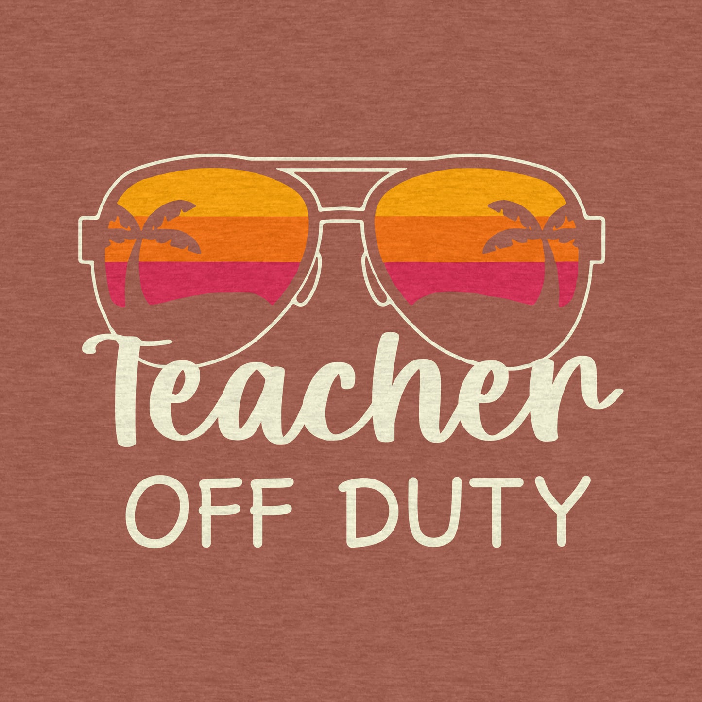 Teacher Off Duty, Summer, Funny - Adult Unisex Jersey Crew Tee