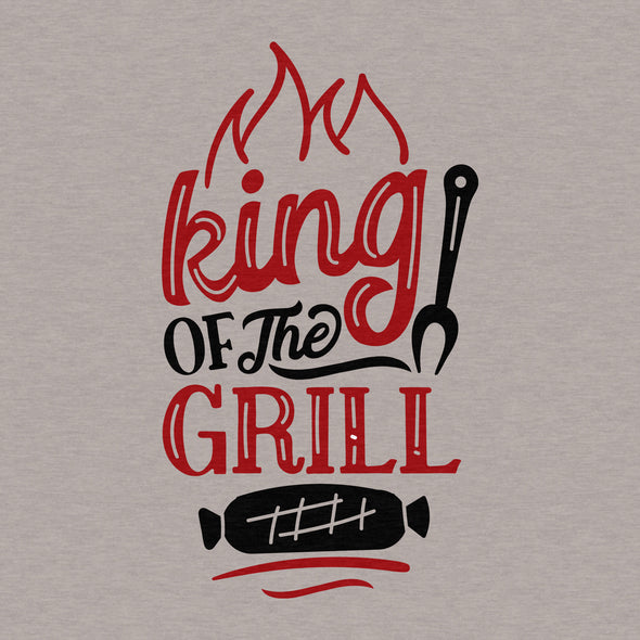 King of the Grill, Dad T-Shirt, Funny - Adult Unisex Jersey Crew Tee