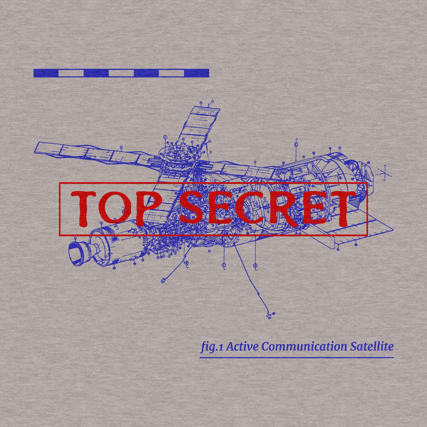 Top Secret Satellite & Diagram - Adult Unisex Jersey Crew Tee
