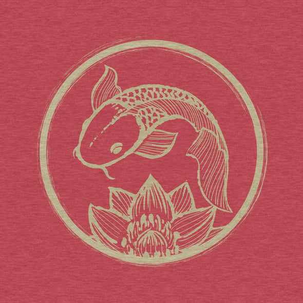 Koi Fish with Lotus - Women's Cotton/Poly Scoop Tee