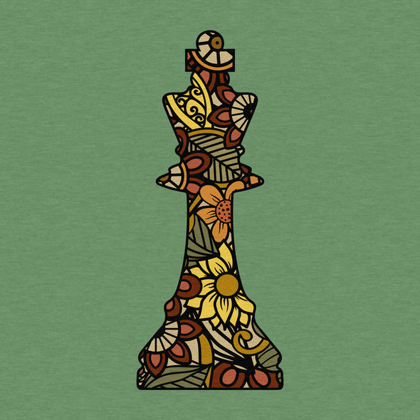 Chess King Piece Mandala - Women's Relaxed Cotton Tee
