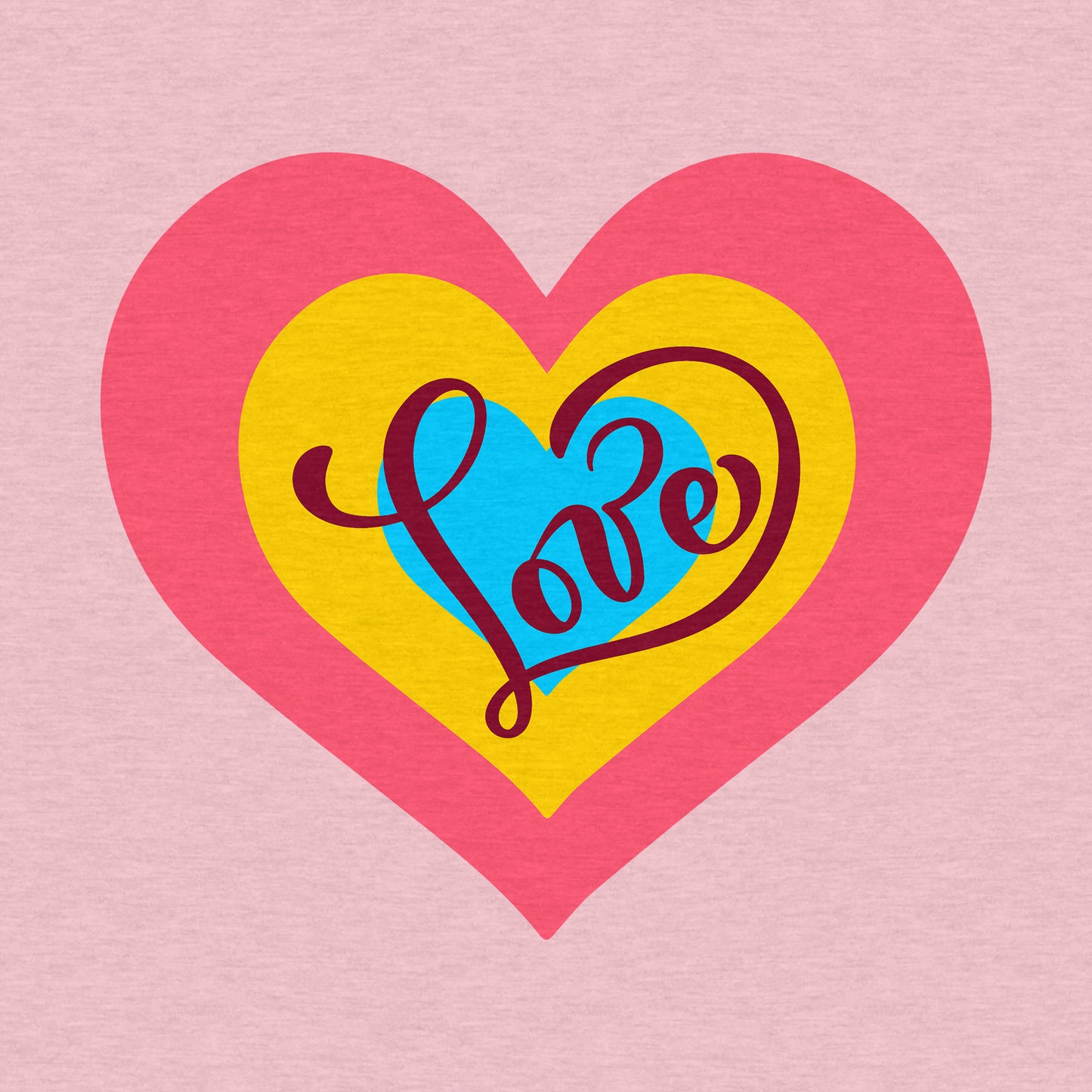 Colorful Heart - Women's Cotton V-Neck Tee
