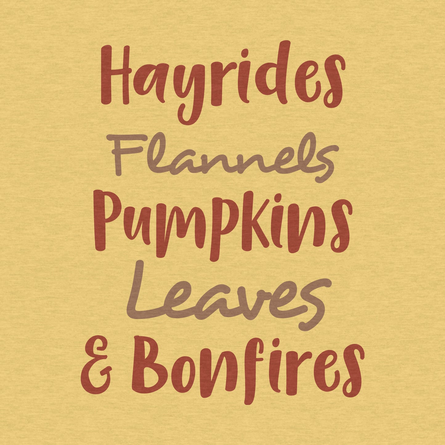 Hayrides Flannels Pumpkins Leaves & Bonfires - Adult Unisex Fleece Sweatshirt