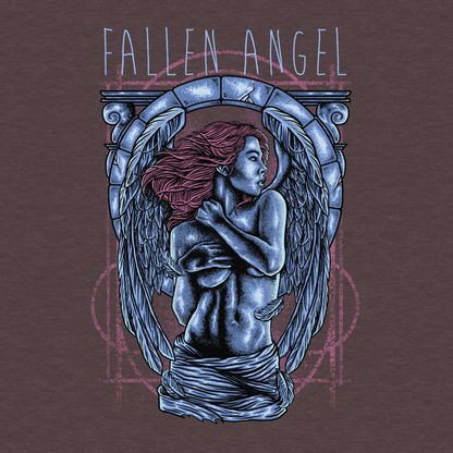 Fallen Angel, Gothic Art, Wings - Adult Unisex Jersey Crew Tee