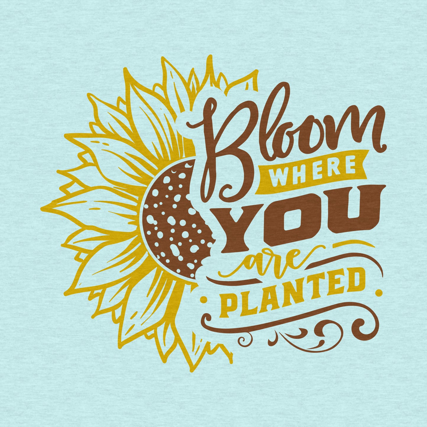 Bloom Where You Are Planted - Women's Cotton V-Neck Tee