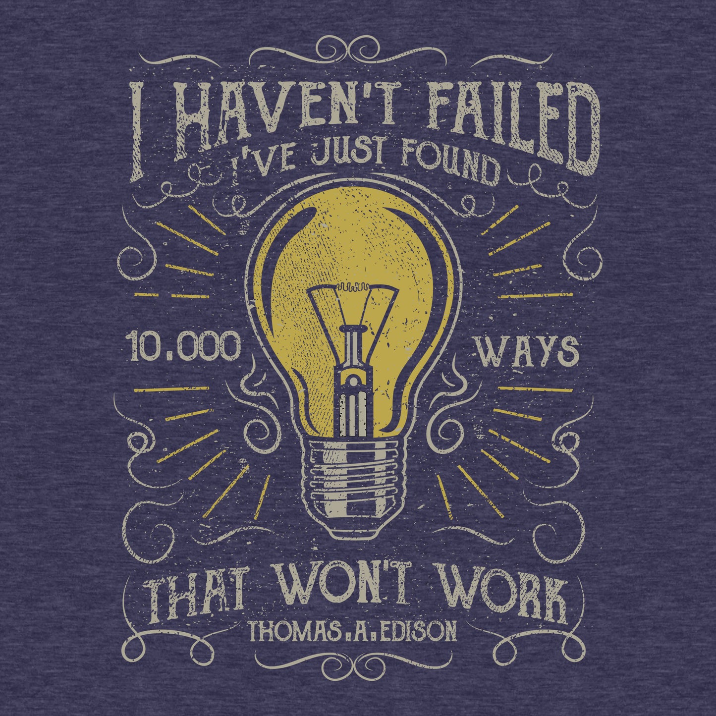 Thomas Edison Quote on Failure - Men's Cotton/Poly Tee