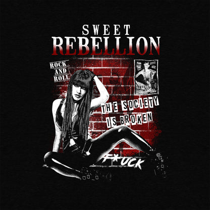 Sweet Rebellion, Rock, Music - Women's Relaxed Cotton Tee