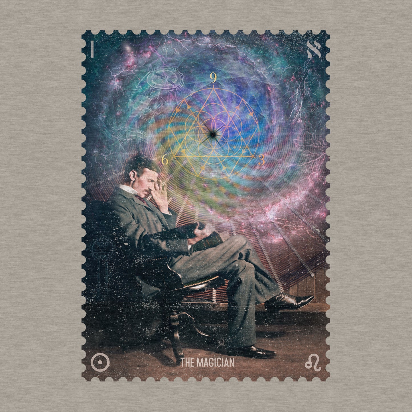 Tesla, The Magician, Inventor - Adult Unisex Jersey Crew Tee