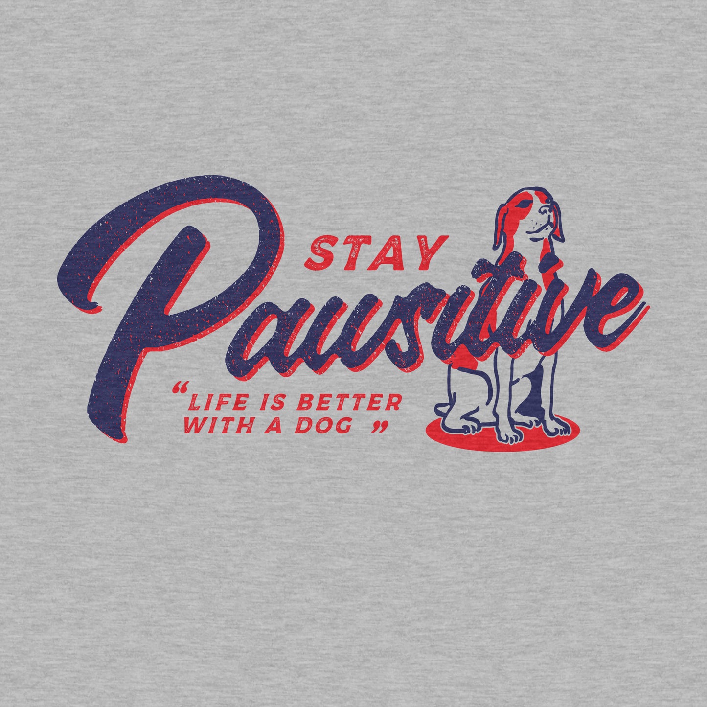 Stay Pawsitive - Women’s Cotton/Poly Football Tee