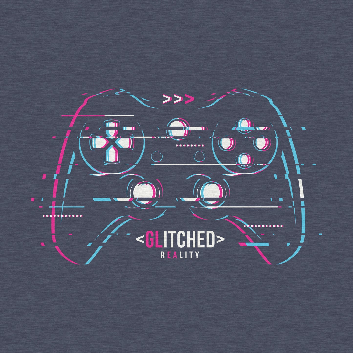 Glitched Reality - Adult Unisex Cotton/Poly Football Tee