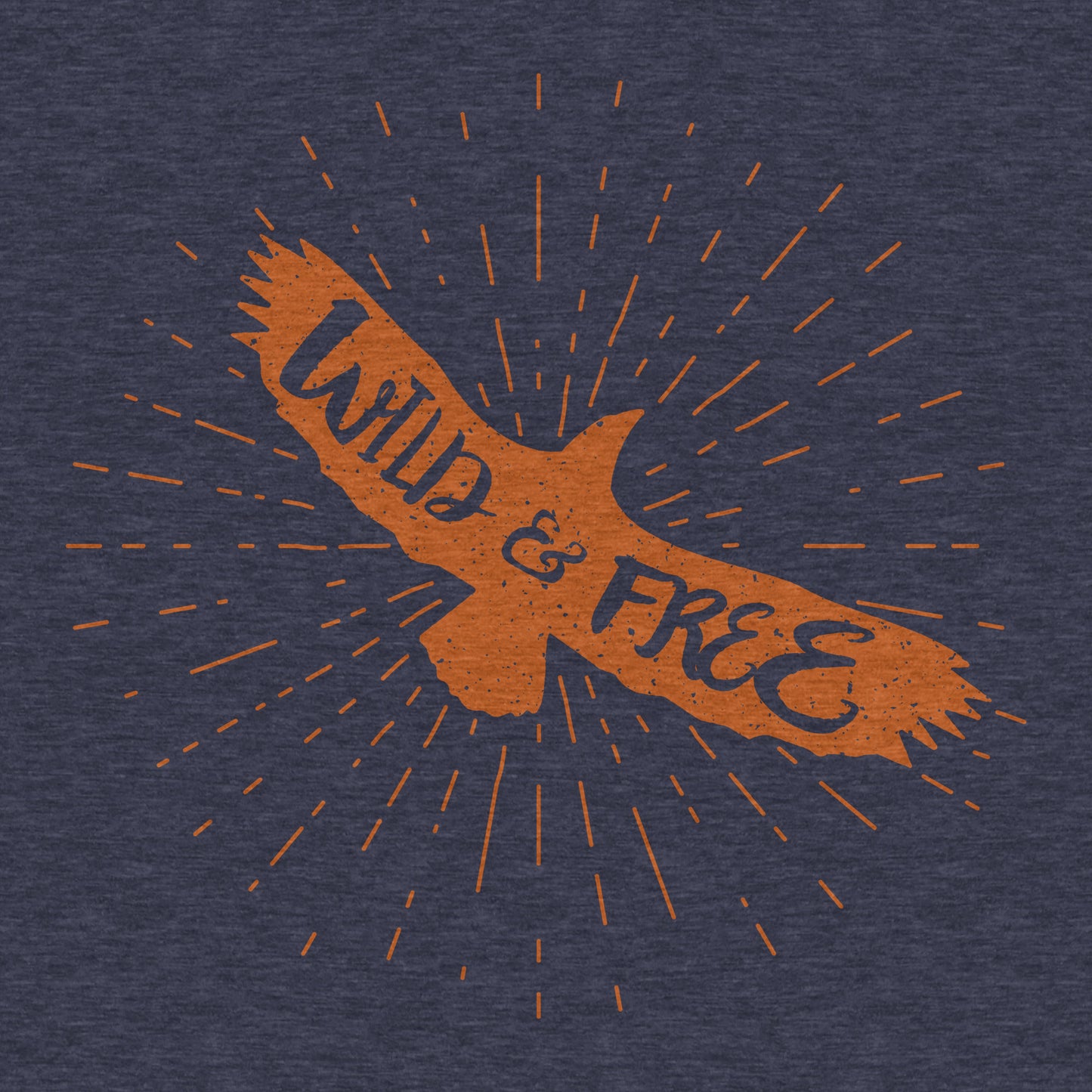 Wild & Free Eagle, Nature, Outdoors - Adult Unisex Jersey Crew Tee