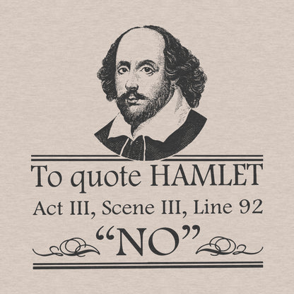 William Shakespeare, Hamlet, No Quote - Men's Cotton/Poly Tee