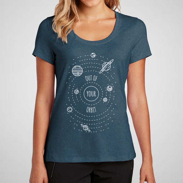 Out of Your Orbit - Women's Cotton/Poly Scoop Tee