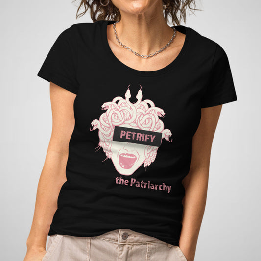 Petrify the Patriarchy, Medusa - Women’s Flex Scoop Neck Tee