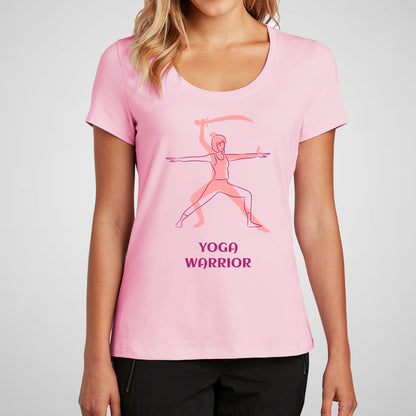 Yoga Warrior, Pose - Women’s Flex Scoop Neck Tee