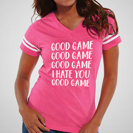 Good Game - Women’s Cotton/Poly Football Tee