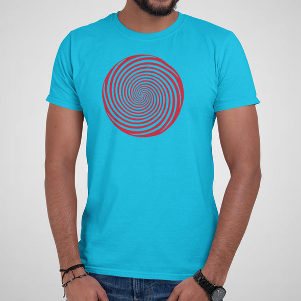 Hypnotize Me in Turquoise | Men's Fitted Cotton Crew Neck Graphic Tee