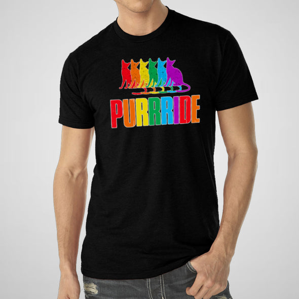 Cat Purrride LGBTQ+ - Men's Cotton/Poly Tee