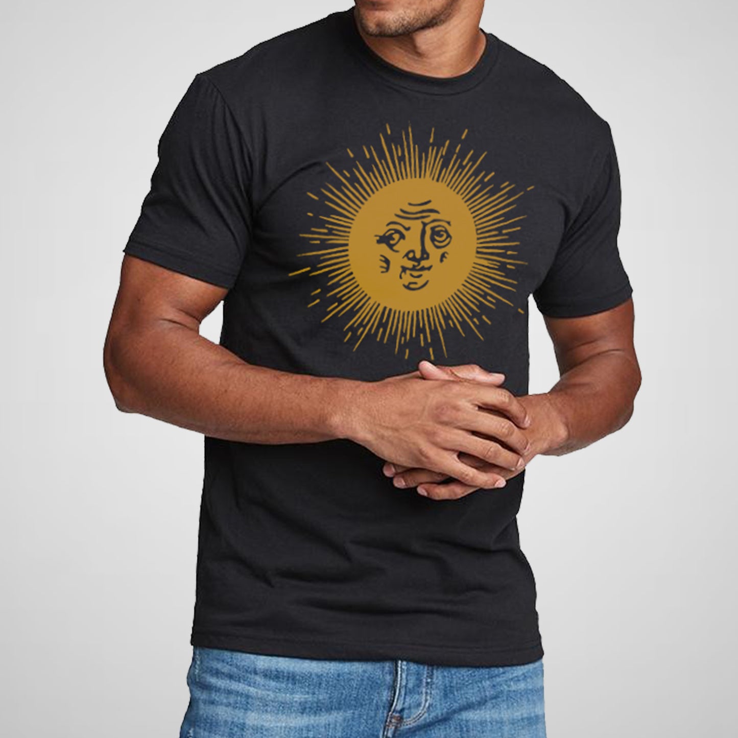 Golden Sun, Medieval Woodcut - Men's Cotton/Poly Tee