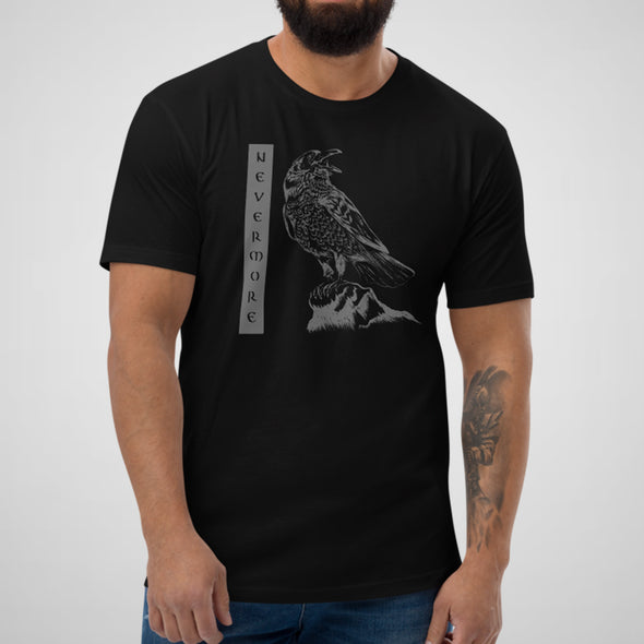 Nevermore Raven, Edgar Allan Poe - Men's Cotton/Poly Tee
