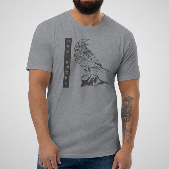 Nevermore Raven, Edgar Allan Poe - Men's Cotton/Poly Tee