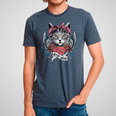Hipster Kitty with Bandana - Men's Cotton/Poly Tee