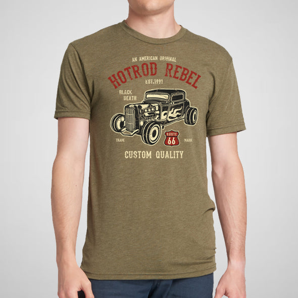 Hot Rod Rebel, Vintage, Car Culture - Men's Cotton/Poly Tee