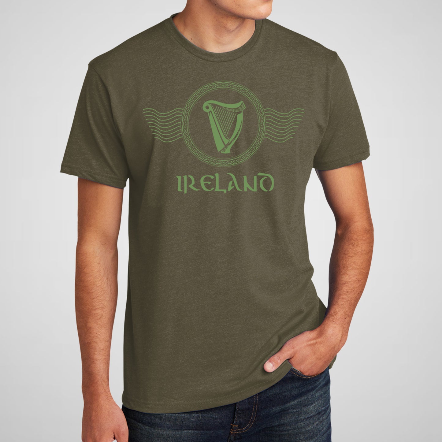 Ireland Harp - Men's Cotton/Poly Tee