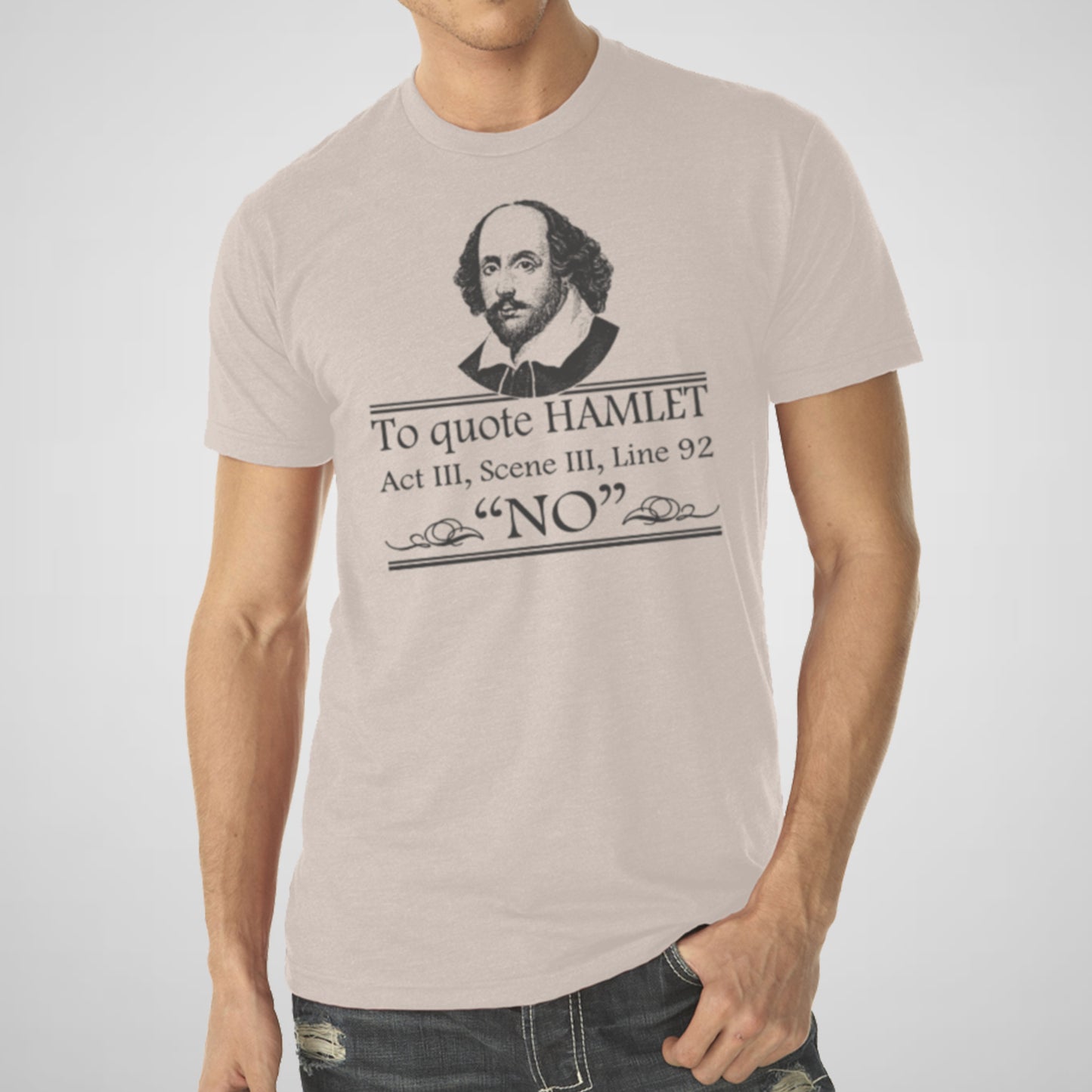 William Shakespeare, Hamlet, No Quote - Men's Cotton/Poly Tee