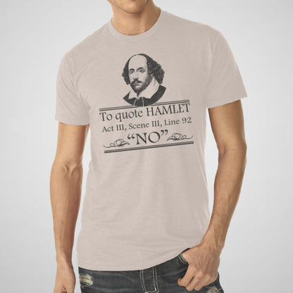 William Shakespeare, Hamlet, No Quote - Men's Cotton/Poly Tee
