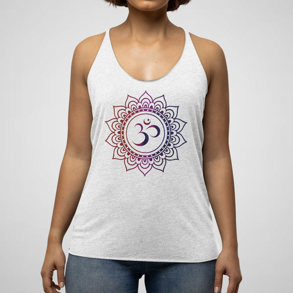 Om Mandala - Women's Triblend Racerback Tank