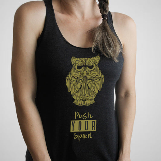 Push Your Spirit - Women's Triblend Racerback Tank