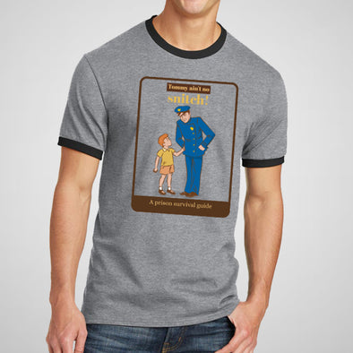 Don't Snitch, Dark Humor - Adult Unisex Classic Ringer Tee